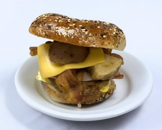Total Eclipse Breakfast on A Bagel.