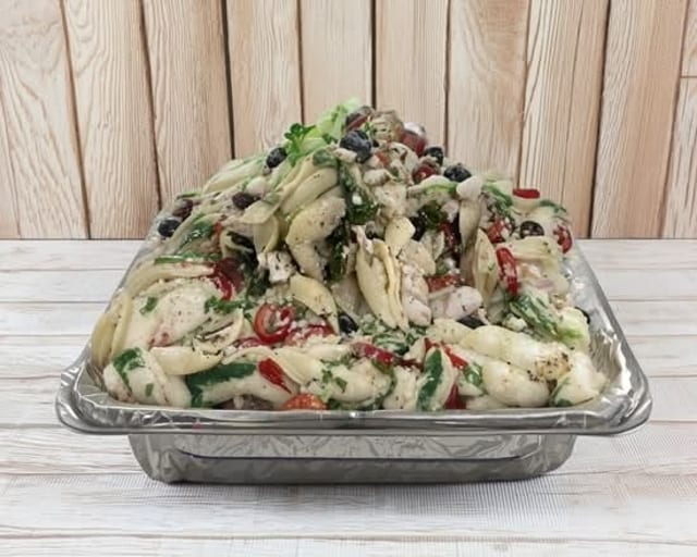 Greeky Chicken with Pasta Salad.