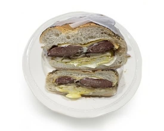 Beef Sausage and Eggs.