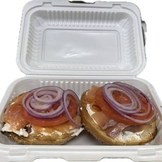 Lox, Cream Cheese, Onion and Tomato
