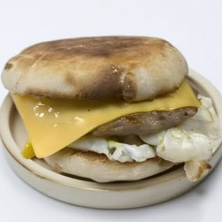 Sausage, Eggs and Cheese English Muffin