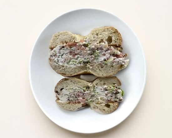 Chopped CreamCheese TST'd Everything Bagel Fuhgeddaboudit Style.