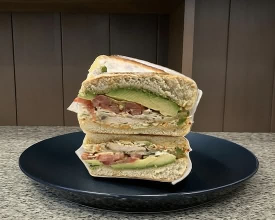 Blackened Chicken Panini with Avocado Slaw.