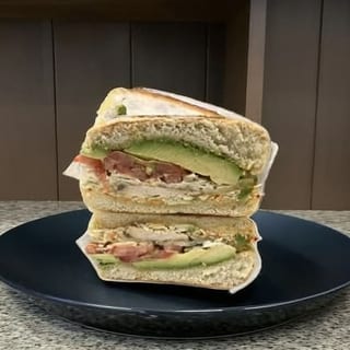 Blackened Chicken Panini with Avocado Slaw