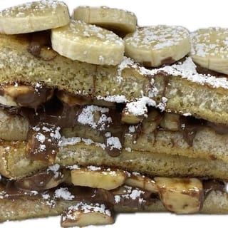 French Toast Choco Bananas Stuffed with Nutella and Bananas
