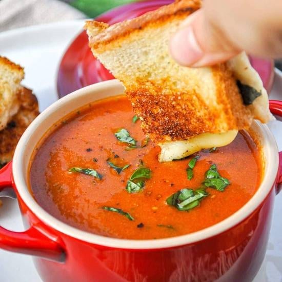 Tomato Basil Soup and Grilled Cheese Combo.