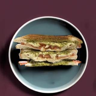 Il Tricolor Grilled Cheese (Pesto, Motz & Tomatos)