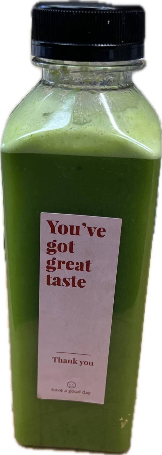 Green Machine Fresh Cold Pressed Juice.