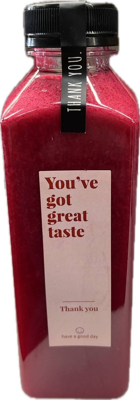 Orange Beet Fresh Cold Pressed Juice.