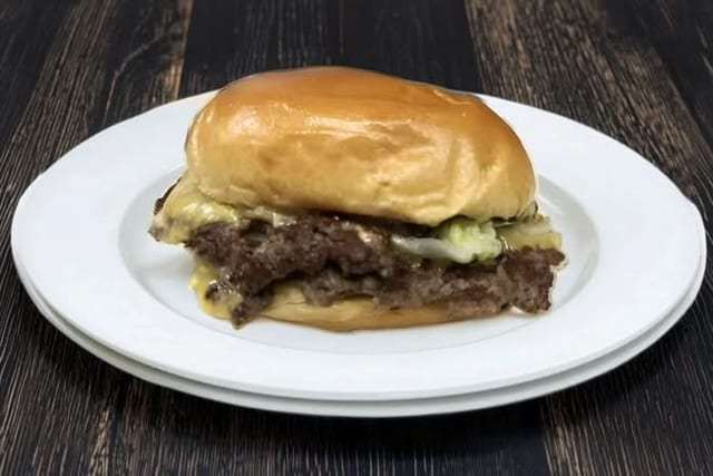 Smash Burger on a Hero.